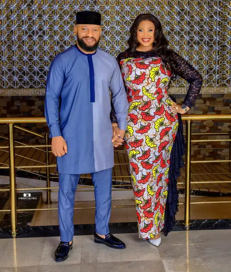 Judy Austin and her husband, Yul Edochie 