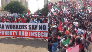 Protesters take over NASS; “Nigerians are dying of hunger” — Ajaero tells NASS members