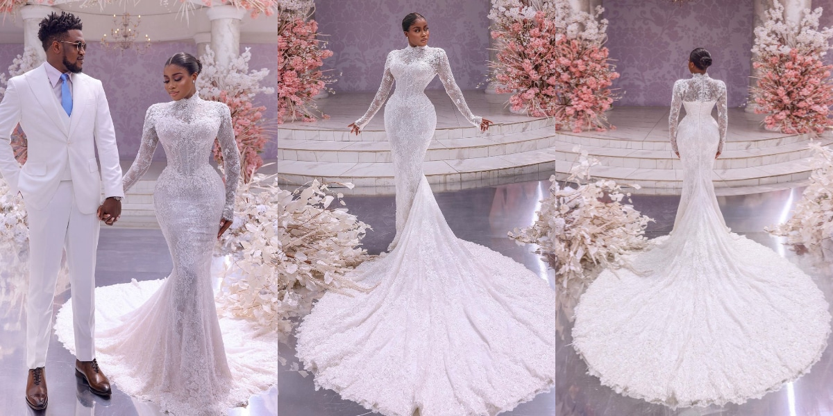 Netizens awed as Veekee James reveals cost of her wedding dress