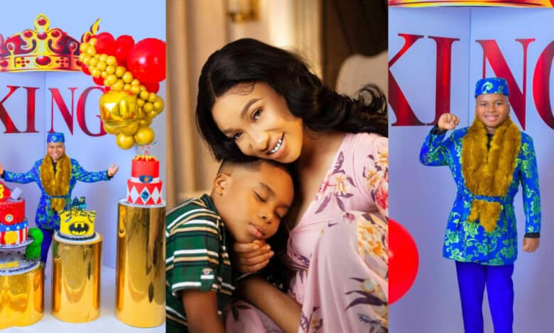 tonto dikeh son 8th birthday