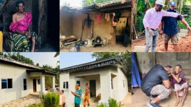 Aba-based fashion designer, Ugomdi Ogbonna, and friends build new house for helpless elderly woman in Aba