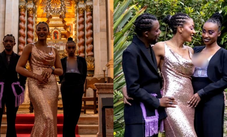 Mixed reactions as Nigerians in a 'polyamorous relationship' openly celebrate their love