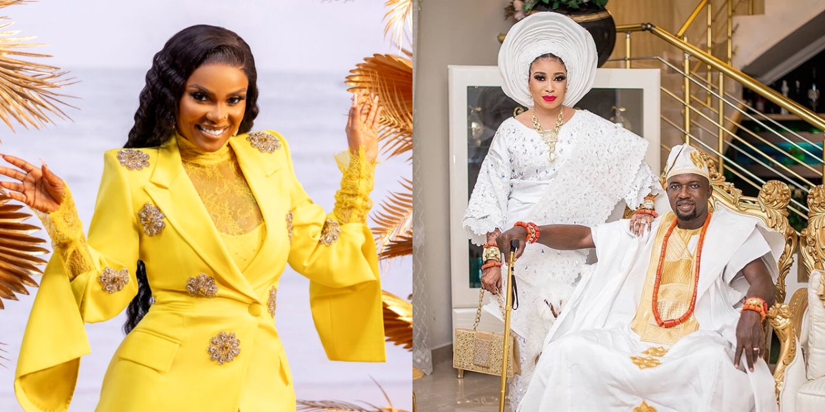 "I hope no be me set you husband up" - Iyabo Ojo mocks Lizzy Anjorin's husband over land stealing saga