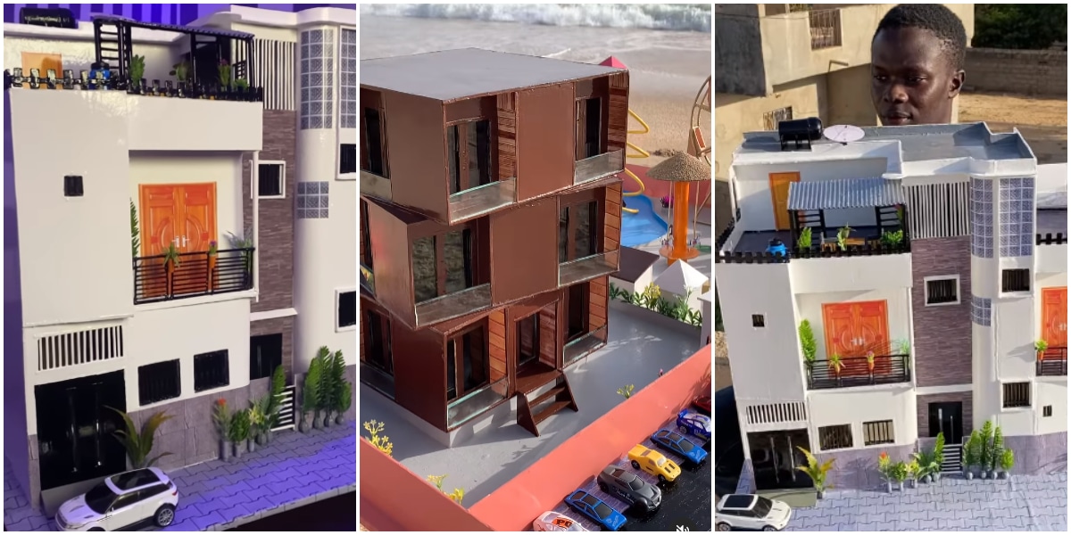 "Unbelievable talent" - Young boy stuns many as he builds hotel and mansion prototypes from cardboard