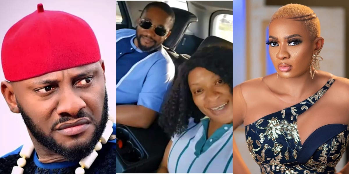 “Yul won’t like this” – Video of May Edochie gushing over male friend's cute looks causes stir