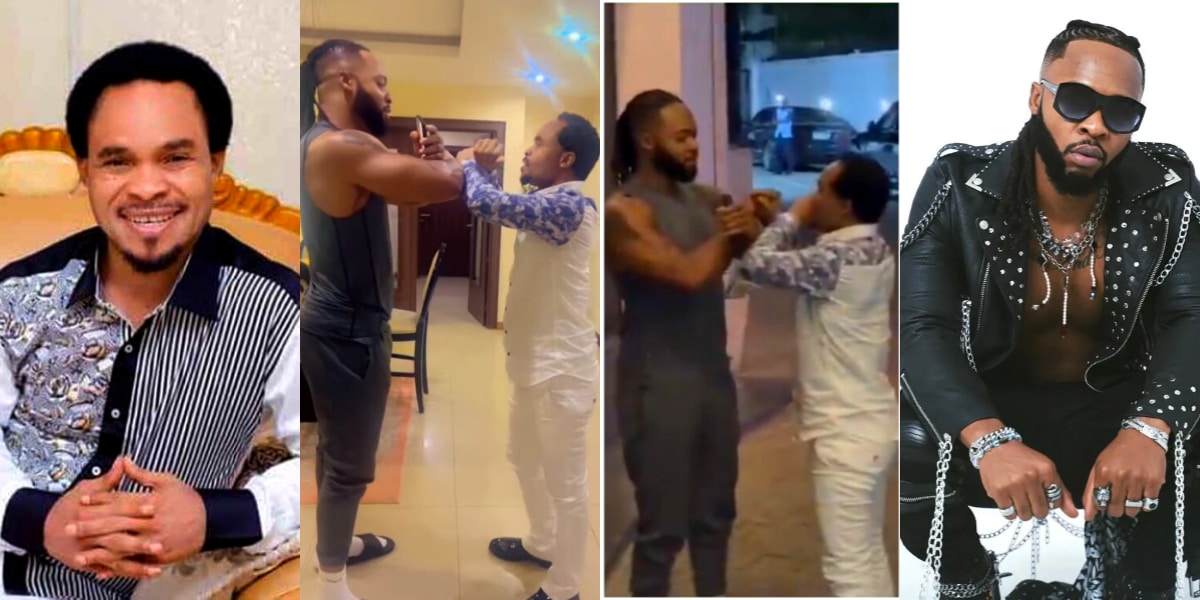 "This guy don carry Flavour enter cult without knowing" - Strange greetings between Odumeje and Flavour causes stir