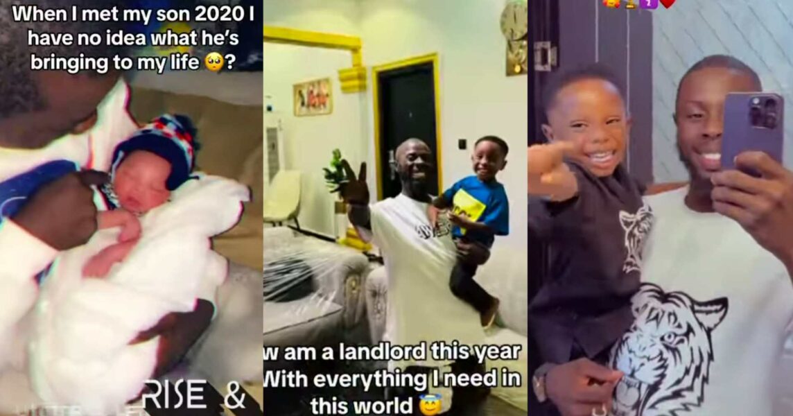 "Kids do bring good luck" – Broke single father abandoned by love raises son alone, becomes landlord