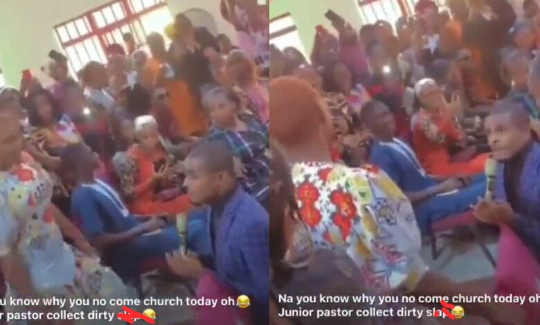 "She no wan be Mummy GO" – Moment lady declines as pastor proposes to her in church