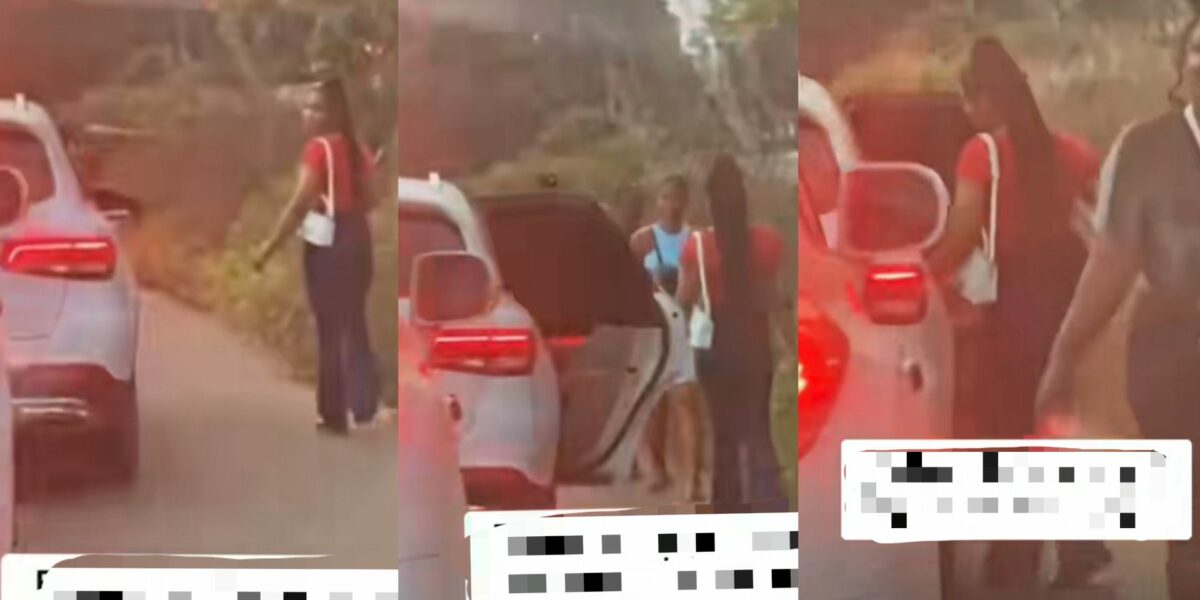 "Make we no hear Justice for Precious" - Moment lady enters stranger's Benz as he woos her on the road