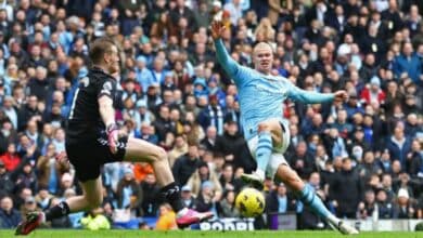 EPL: Haaland’s brace sends Manchester City top, as Everton face relegation crisis