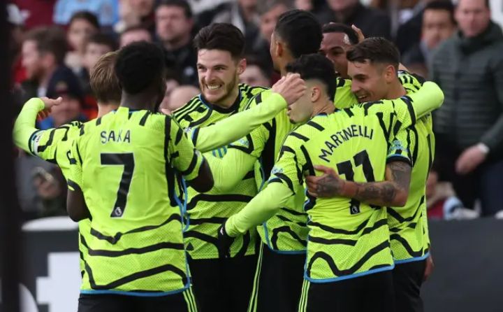 EPL: Rice scores against former club as Arsenal crush West Ham 6-0