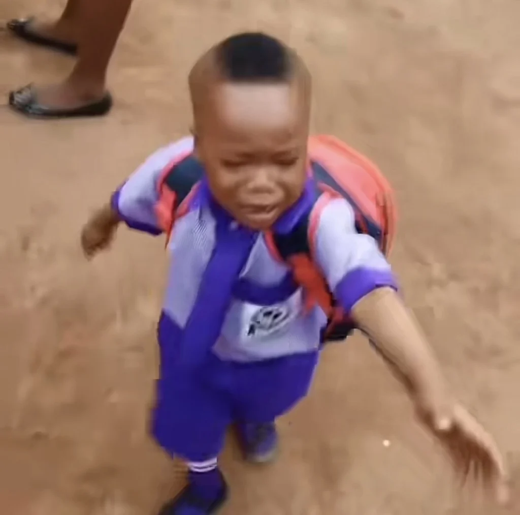 “Pay attention something is not right”— Moment little boy cries and asks father to sit with him in class