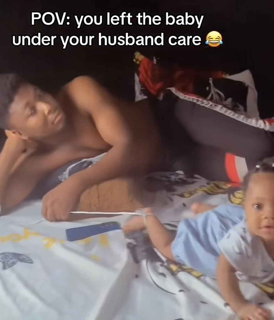 “True meaning of parental control” — Reactions as father ties daughter to the window when asked to watch her 