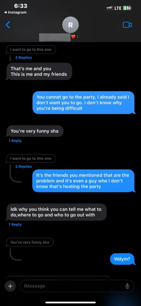 “You’re not my dad and you can’t tell me what to do” — Lady warns boyfriend who advised against going for a party 