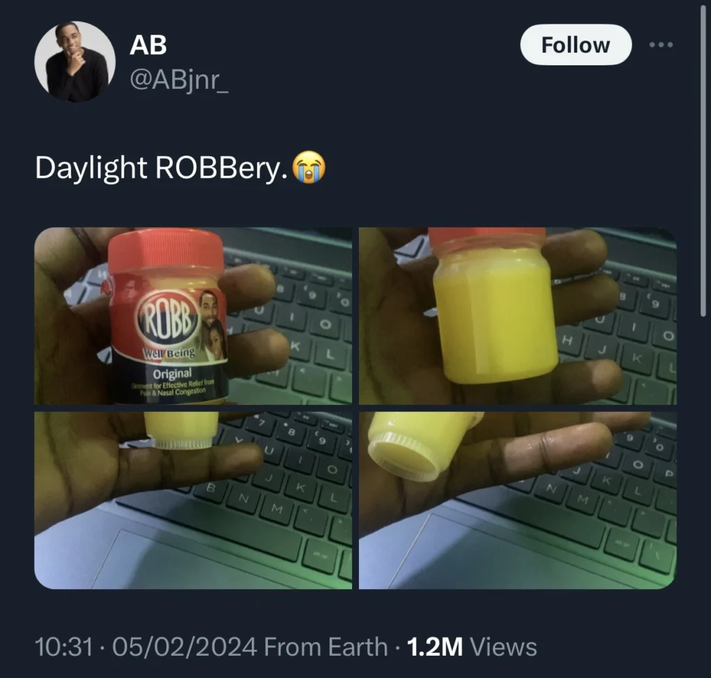 “Daylight robbery” — Man cries out after being deceived by popular ointment packaging 