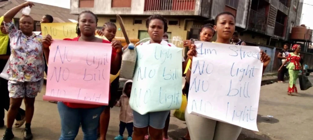 “Our husbands refused to touch us because of heat” — Rivers state women take protest to PHCN office 