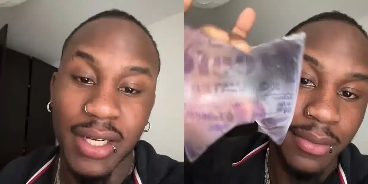 “Pure water don first me take flight” — Man celebrates mom for bringing him pure water to UK