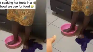 “You are a witch” — Woman finds housekeeper soaking her feet in cooking bowl
