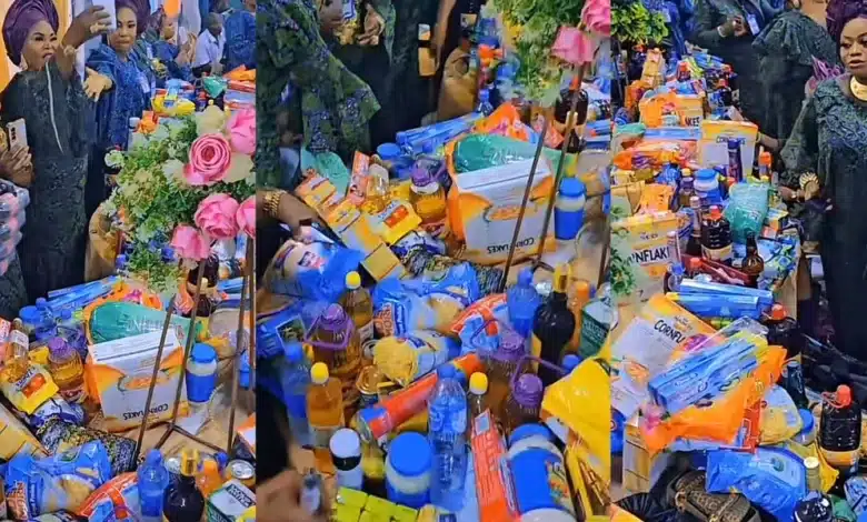 “Tinubu no go believe say una dey suffer” — Excessive souvenir in lavish Yoruba party shock many internet users