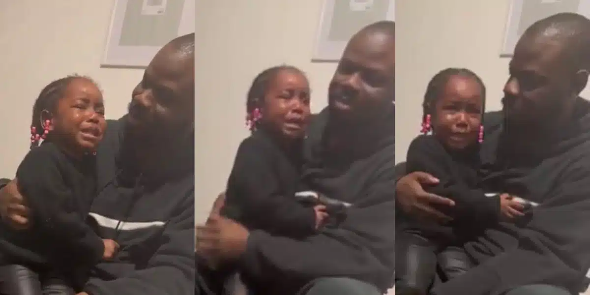 “I want you to beat mummy” — Little girl makes heartfelt plea to father because mother seized her balloon