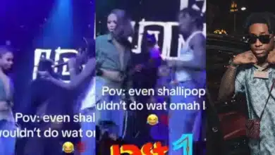 “Is that your man” — Shallipopi thoroughly questions lady before dancing with her on stage