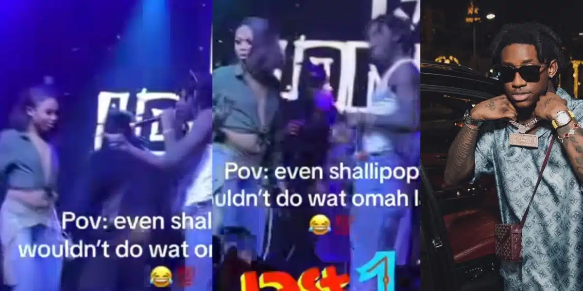 Shallipopi questions lady before dancing with her on stage