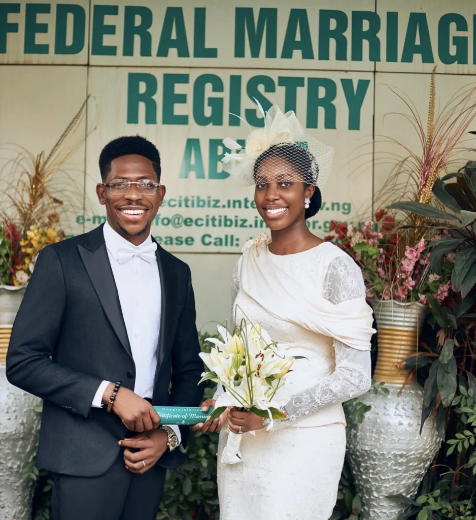“Civil wedding done” — Moses Bliss celebrates as he gets legally married to Marie Wiseborn 