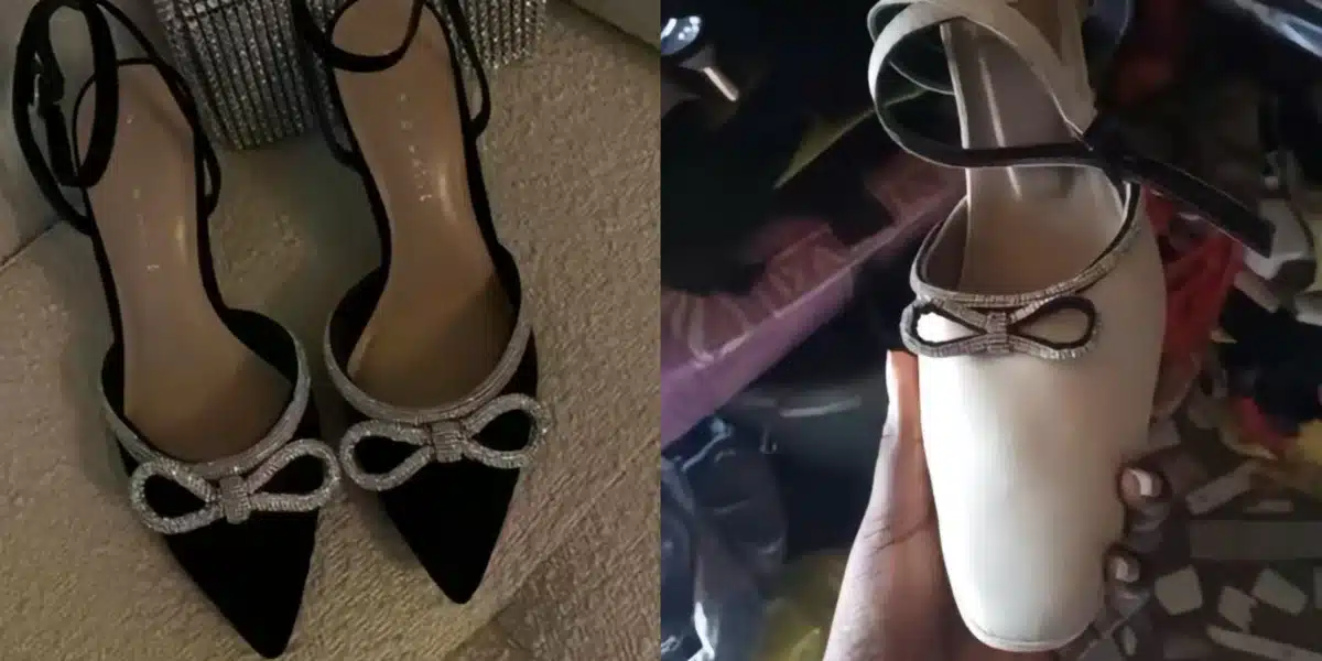 “Just sharpen the tip a little bit” — Netizens advise as lady shows off shoes she ordered vs what she got