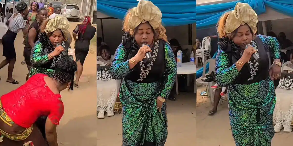 “Na only marriage dey make women humble” — Reactions as woman stuns crowd with rap performance