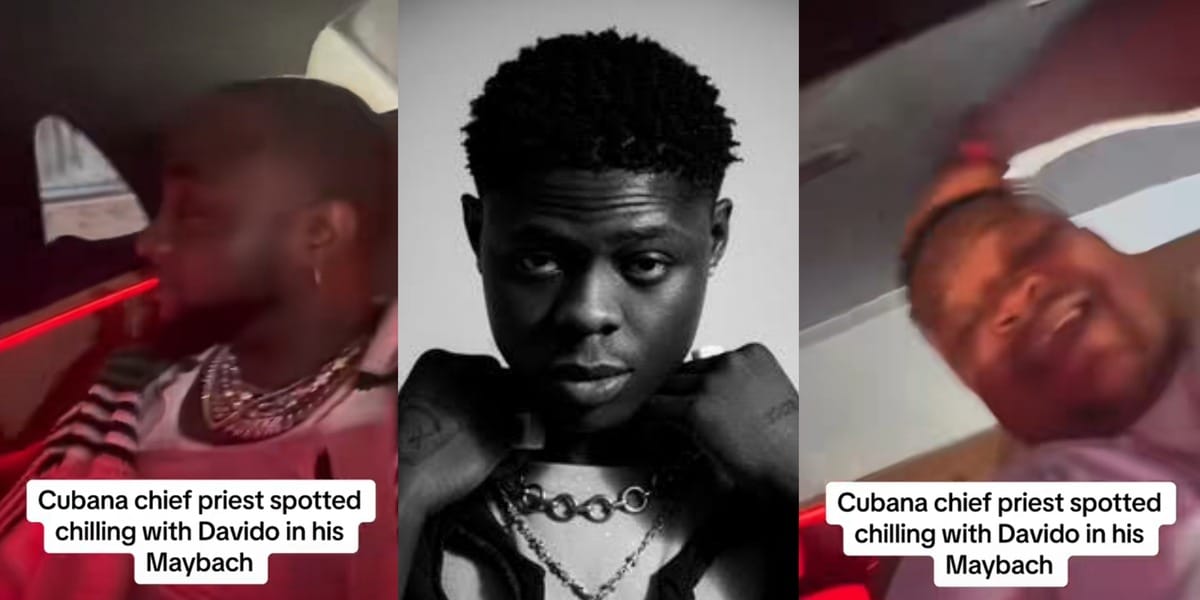 Emotions flow as Davido, Cubana Chief Priest sing late Mohbad's song 'Egwu' in a $600k Maybach