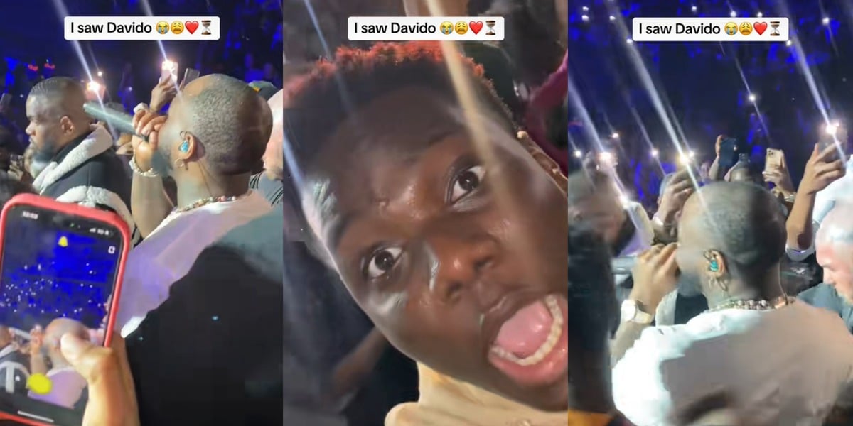 "Oh my God, David" - Unforgettable moment as fan shouts in excitement, touches Davido at sold-out O2 Arena concert