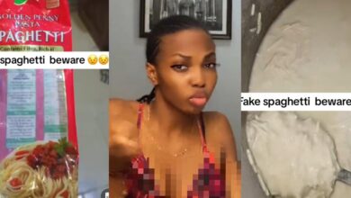 "God, help us" - Nigerian lady raises alarm on social media as she allegedly purchased fake Golden Penny spaghetti