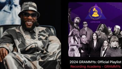 Burna Boy graces cover of official 2024 Grammy Playlist amidst 4 nominations