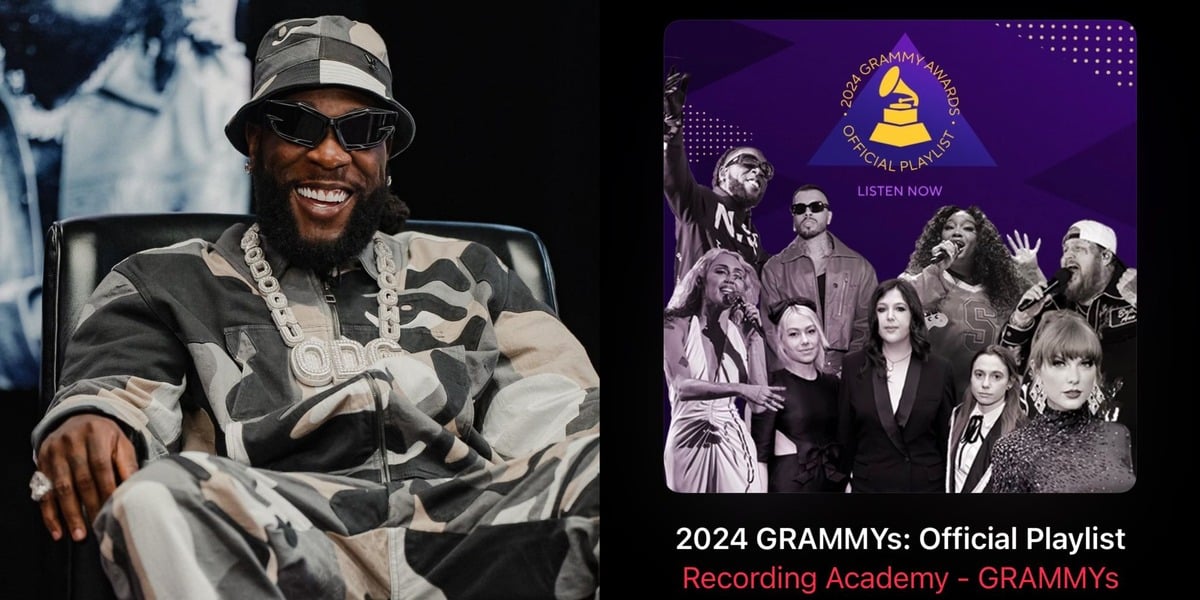 Burna Boy graces cover of official 2024 Grammy Playlist amidst 4 nominations