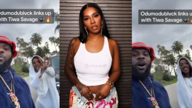 "African bad girl, No. 1" - Excitement as Odumodublvck links up, showers praises on Tiwa Savage