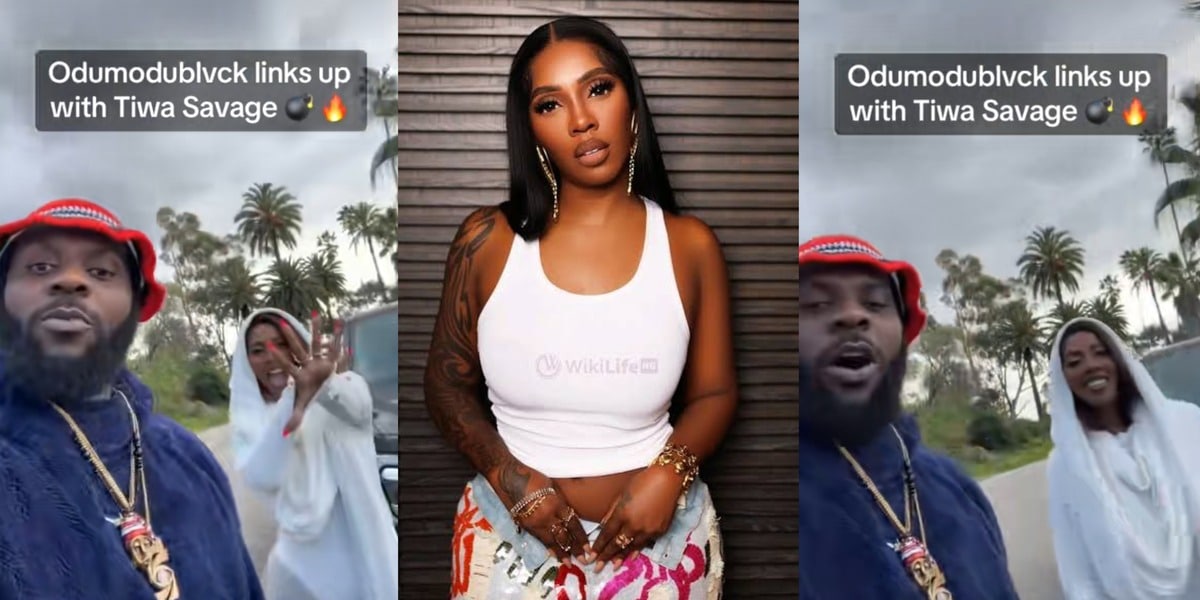 “African bad girl, No. 1” – Excitement as Odumodublvck links up, showers praises on Tiwa Savage