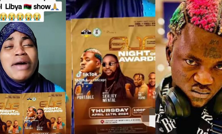 "Mr. Zazu, please don't come" - Heartbreaking video as Nigerian lady cries, begs Portable to avoid Libya show