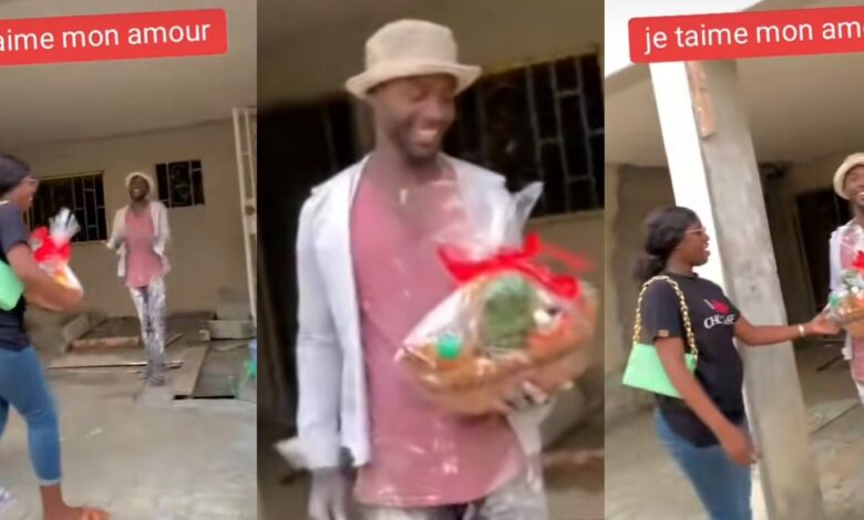 "Luckiest man on the planet" - Congolese lady surprises painter boyfriend with heartwarming valentine's gifts