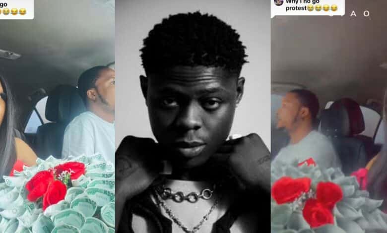 "Best gift Mohbad gave me" - Nigerian lady celebrates Valentine's Day with boyfriend she met during Mohbad protest