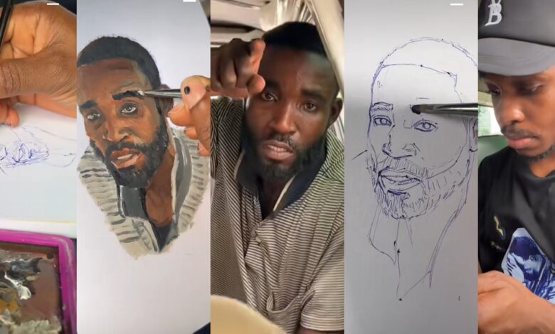 "Bro, you're too good" - Heartwarming act as talented artist creates bus conductor portrait in a moving vehicle