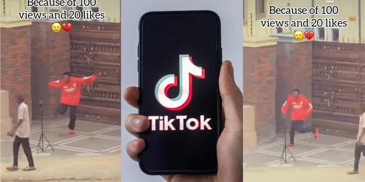 "Because of 100 views, 20 likes" - Knocks as young Nigerian dances, records video for TikTok amid hardship