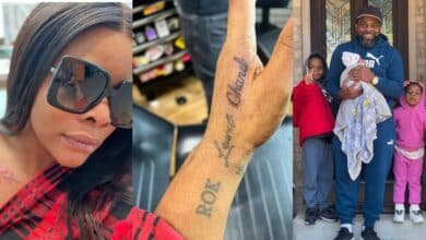 "Counting every blessing" – Laura Ikeji unveils new tattoos of her children's names