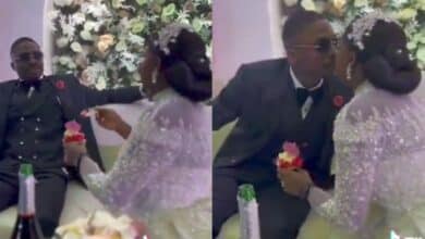 "How did their honeymoon go" – Moment man refused to be fed by bride because she didn't kneel