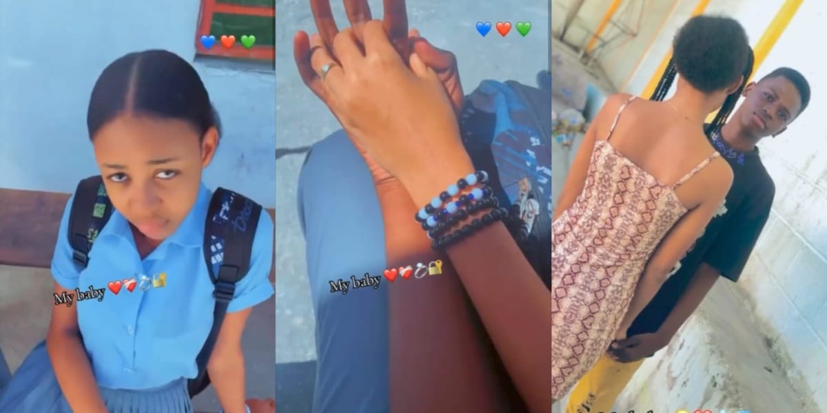 "Omah Lay go soon carry am" – Secondary school student stirs reactions as he flaunts beautiful girlfriend