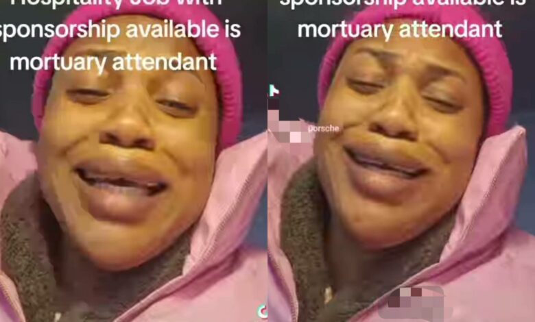 "After paying £18K for MSc in hospitality, the only job available is mortuary attendant" – Lady cries out