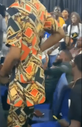Drama as lady storms church with her brothers to beat up her unfaithful boyfriend