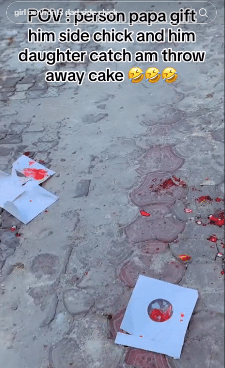 Drama as lady catches her father red-handed surprising his side chick on Valentine's Day at her school