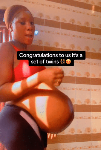 lady twins baby bump