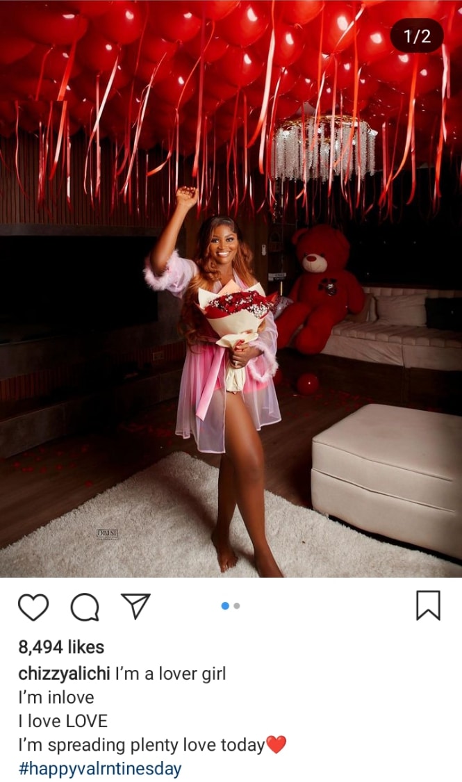Chizzy Alichi and her husband on Valentine's day
