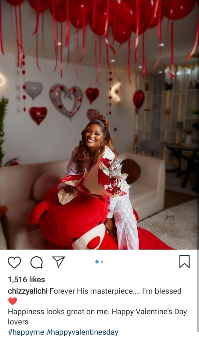 Chizzy Alichi and her husband on Valentine's day